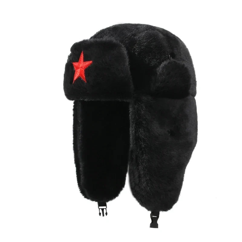 Unisex Faux-Fur Trapper Hat – Insulated Winter Headwear with Extended Ear Flaps