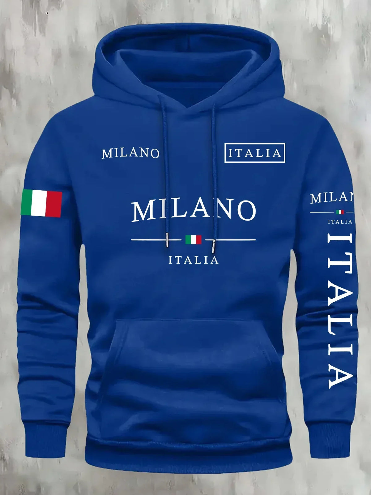 Men’s Printed Pullover Hoodie – Relaxed Fit Warm Sports Sweatshirt for Outdoor Fitness and Casual Wear