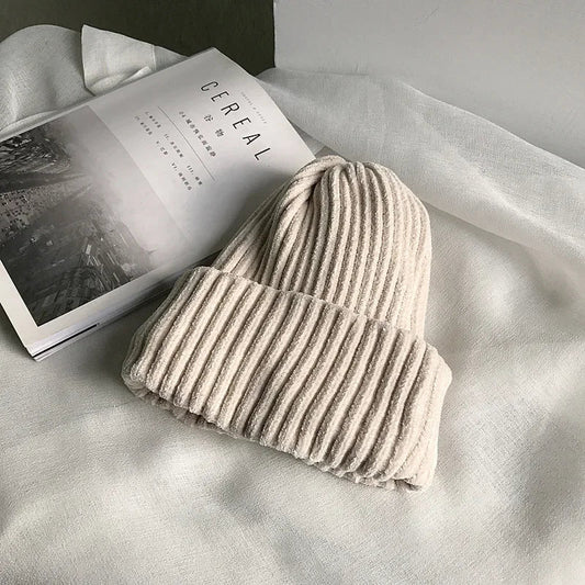 Men’s Soft Chenille Knitted Beanie – Ribbed Cuffed Warm Winter Hat for Everyday Cold-Weather Wear