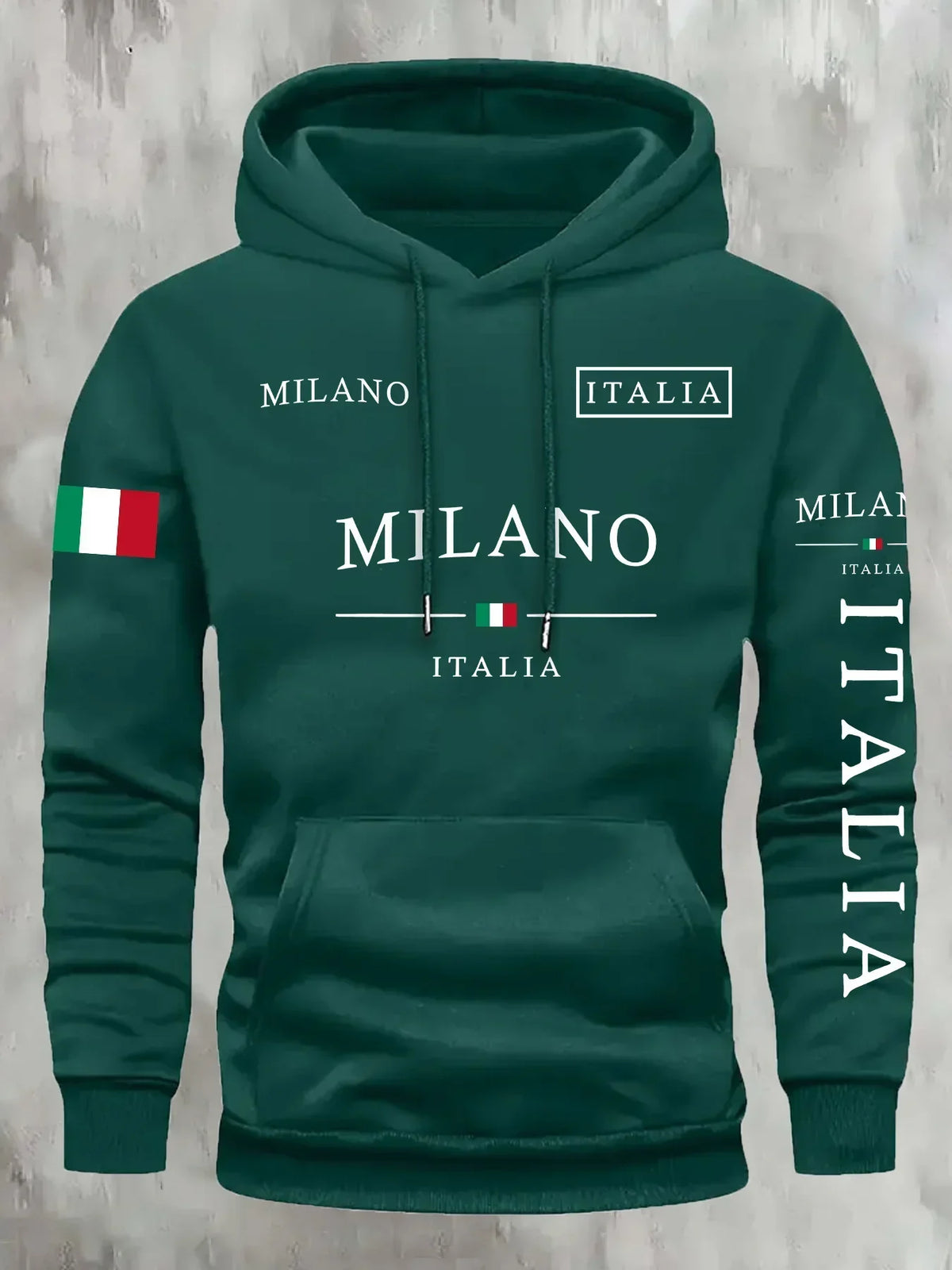 Men’s Printed Pullover Hoodie – Relaxed Fit Warm Sports Sweatshirt for Outdoor Fitness and Casual Wear