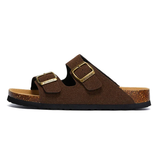 Women’s Plush-Lined Buckle Winter Slippers – Cosy Indoor Outdoor Sandals