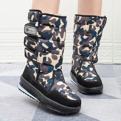 Men’s Waterproof Mid-Calf Snow Boots – Insulated Anti-Slip Winter Boots for Outdoor Wear