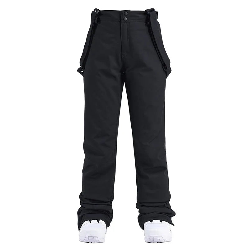 Women’s Waterproof Snowboard Trousers – Breathable Insulated Ski Pants with Adjustable Suspenders for Winter Sports