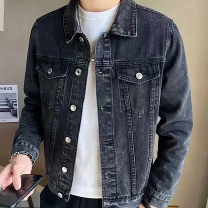 Men’s Relaxed Denim Trucker Jacket – Casual Button-Front Layer with Chest Pockets