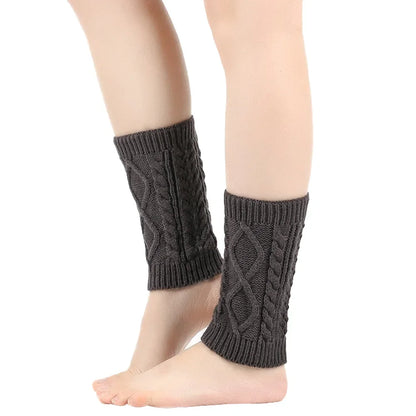 Women’s Cable-Knit Winter Leg Warmers – Soft Stretch Slouch Ankle Cuffs for Boots and Cold-Weather Layering
