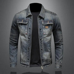 Men’s Trucker Jacket – Flap Pockets with Zip and Button Fastening