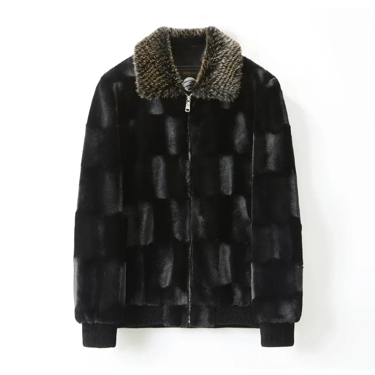 Men’s Faux-Fur Winter Jacket – Warm Zip-Up Casual Coat with Plush Collar for Everyday Cold-Weather Wear