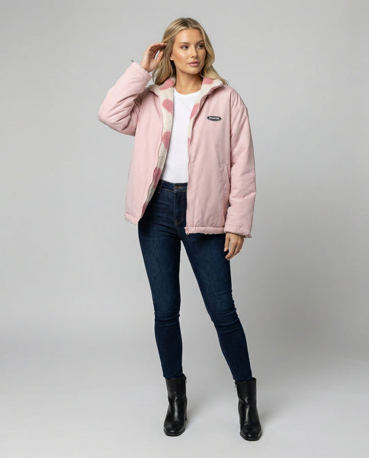 Women’s Fleece-Lined Winter Jacket – Relaxed Zip-Up Layer for Cosy Everyday Wear