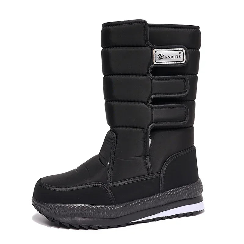 Men’s Waterproof Mid-Calf Snow Boots – Insulated Anti-Slip Winter Boots for Outdoor Wear