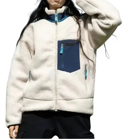 Women’s Sherpa Fleece Winter Jacket – Warm Windproof Zip-Up Outdoor Coat for Everyday Cold-Weather Wear