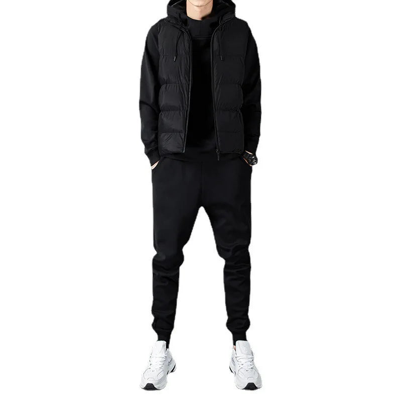 Men’s Insulated Puffer Vest – Sleeveless Zip-Up Gilet with Stand Collar and Quilted Panels