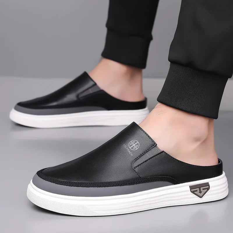 Men’s Casual Slip-On Shoes – Backless Everyday Shoes with Soft Non-Slip Sole