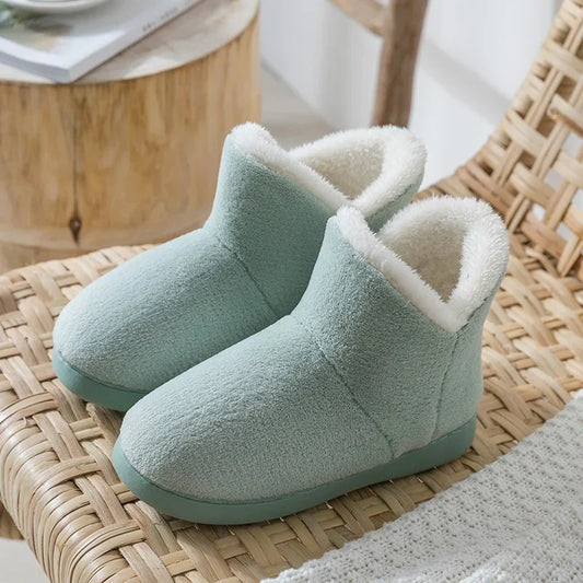 Women’s Plush-Lined Winter Boot Slippers – Warm Non-Slip Indoor House Shoes for Cosy Everyday Home Comfort