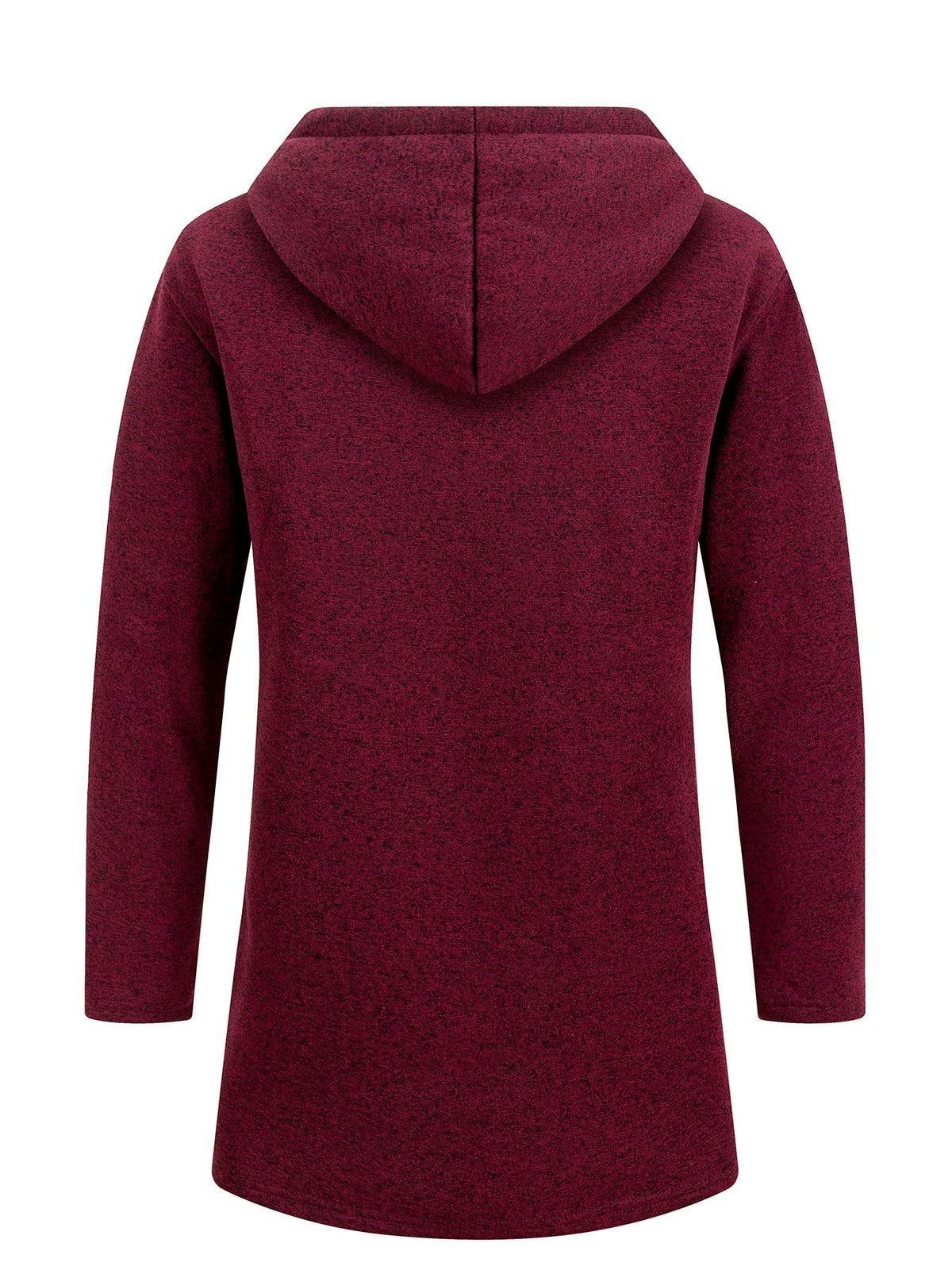 Men’s Longline Zip-Up Hoodie – Relaxed Hooded Sweatshirt Jacket for Winter Layering
