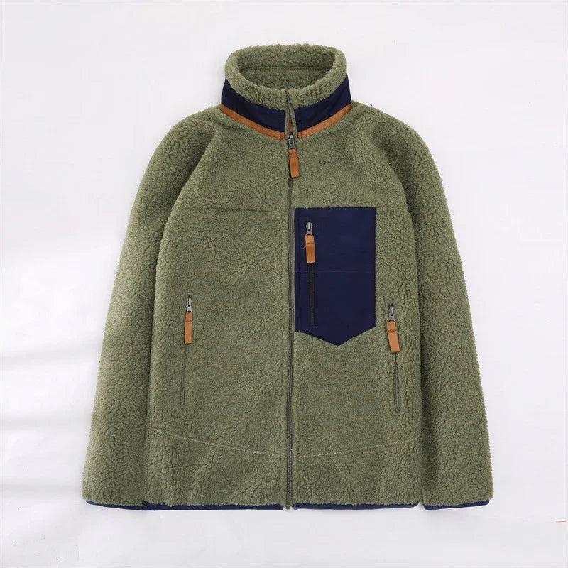 Women’s Sherpa Fleece Winter Jacket – Warm Windproof Zip-Up Outdoor Coat for Everyday Cold-Weather Wear