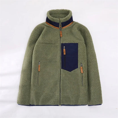 Women’s Sherpa Fleece Winter Jacket – Warm Windproof Zip-Up Outdoor Coat for Everyday Cold-Weather Wear