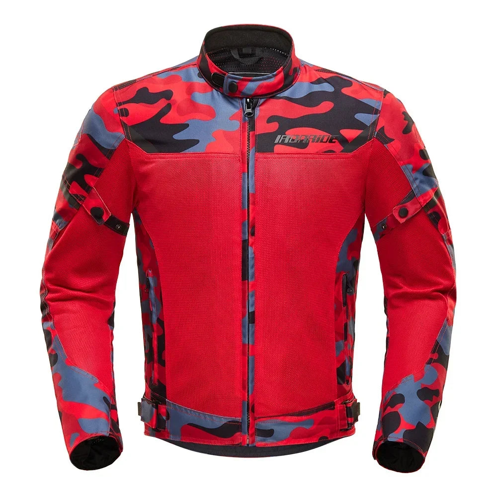 Men’s Breathable Motorcycle Jacket – Protective Zip-Up Riding Layer for Summer Touring and Everyday Road Use