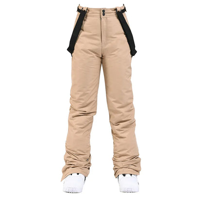 Women’s Waterproof Snowboard Trousers – Breathable Insulated Ski Pants with Adjustable Suspenders for Winter Sports