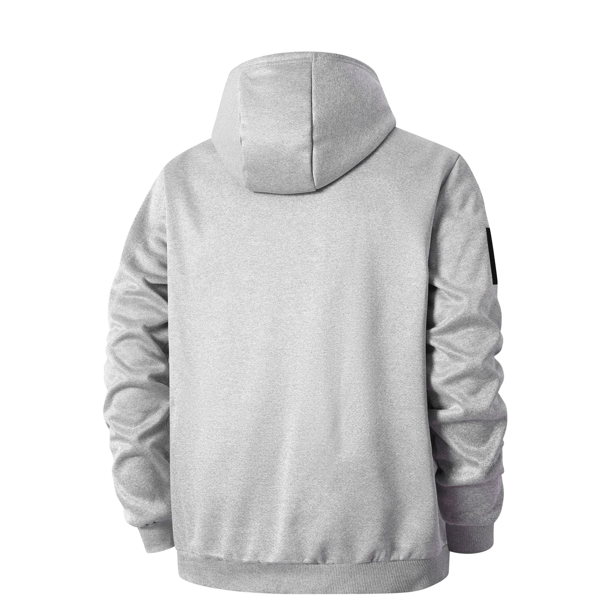 Men’s Sherpa-Lined Hooded Fleece Jacket – Thick Zip-Up Winter Outerwear with Utility Sleeve Pocket