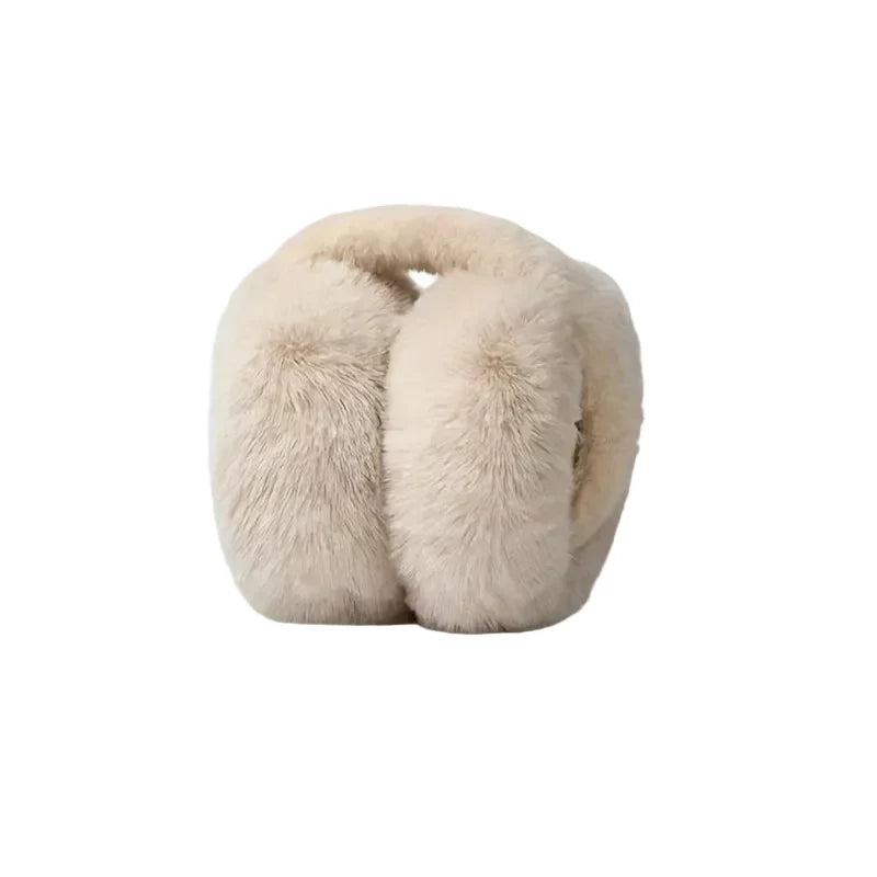 Women’s Plush Faux-Fur Winter Earmuffs – Foldable Adjustable Warm Ear Covers for Outdoor Cold-Weather Wear