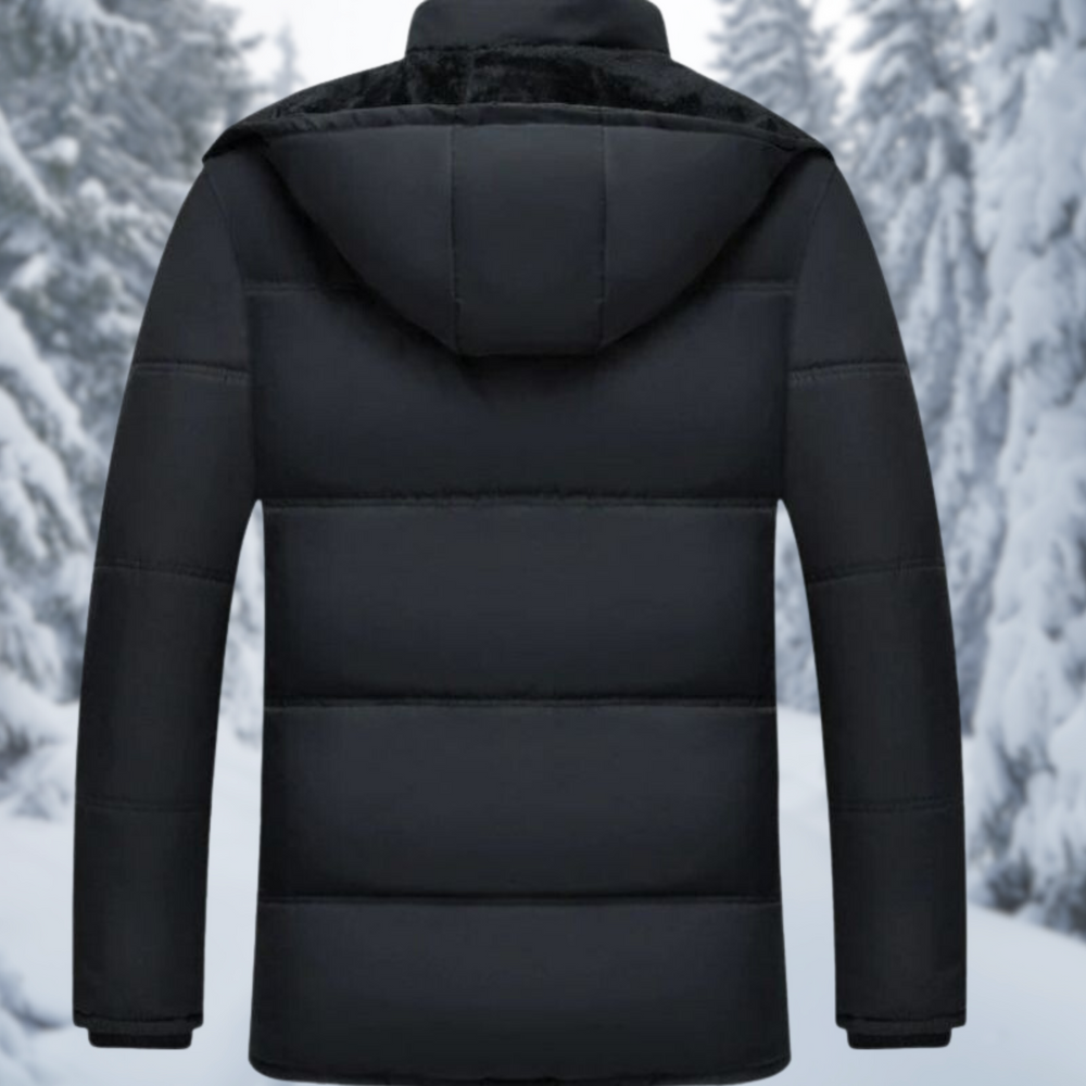 Men’s Fleece-Lined Hooded Winter Parka – Warm Utility Layer for Everyday Cold-Weather Wear
