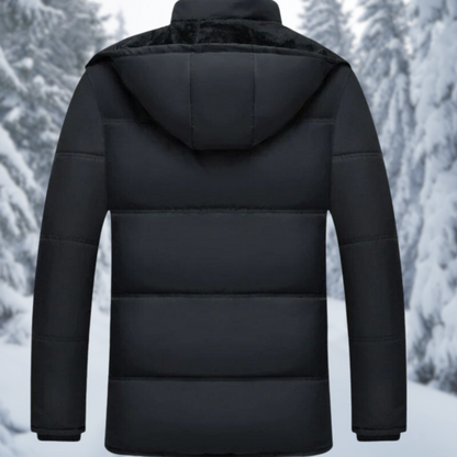 Men’s Fleece-Lined Hooded Winter Parka – Warm Utility Layer for Everyday Cold-Weather Wear
