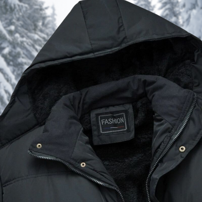 Men’s Fleece-Lined Hooded Winter Parka – Warm Utility Layer for Everyday Cold-Weather Wear