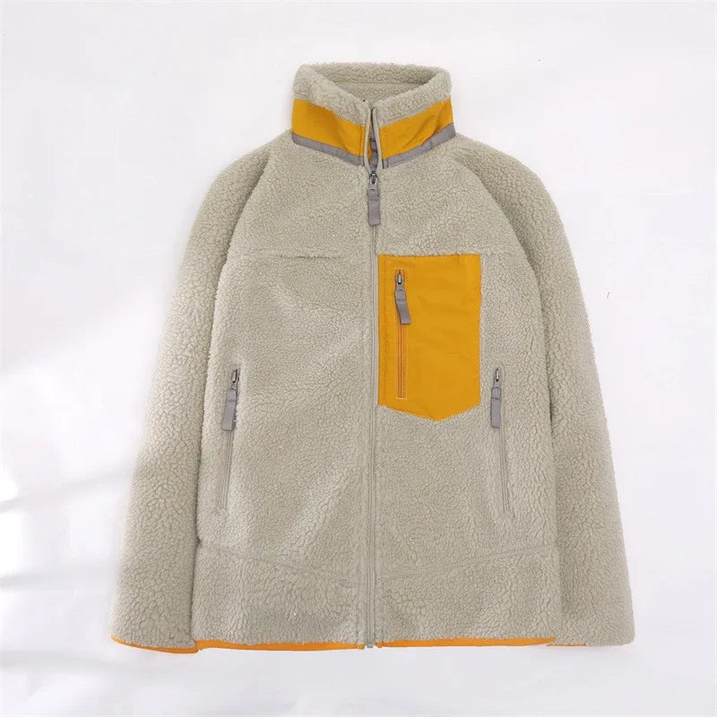 Women’s Sherpa Fleece Winter Jacket – Warm Windproof Zip-Up Outdoor Coat for Everyday Cold-Weather Wear