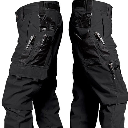 Men’s Camouflage Tactical Cargo Trousers – Multi-Pocket Ripstop Pants for Outdoor Use