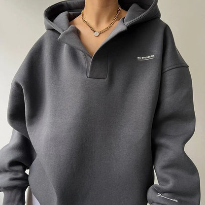 Women’s Oversized Hooded Sweatshirt – Relaxed Drop-Shoulder Pullover for Everyday Comfort