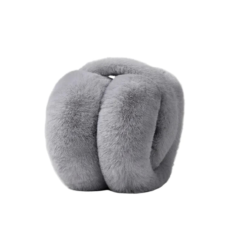 Women’s Plush Faux-Fur Winter Earmuffs – Foldable Adjustable Warm Ear Covers for Outdoor Cold-Weather Wear