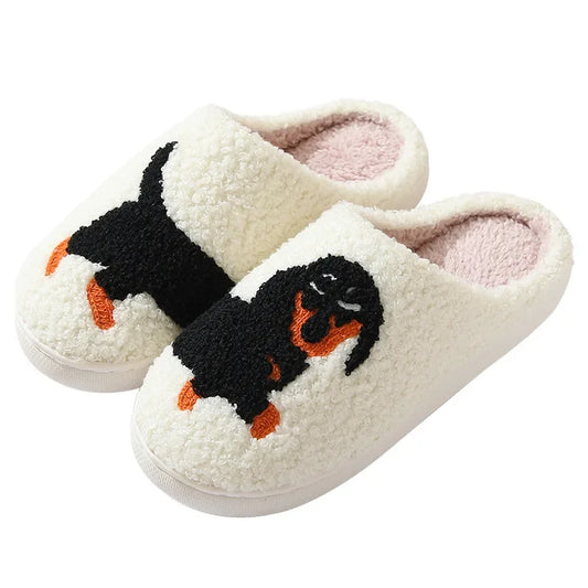 Women’s Printed Winter Slippers – Warm Non-Slip Indoor House Shoes