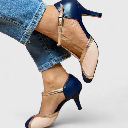 Women’s T-Bar Stiletto Pumps – Vintage-Inspired Heels for Smart Occasions