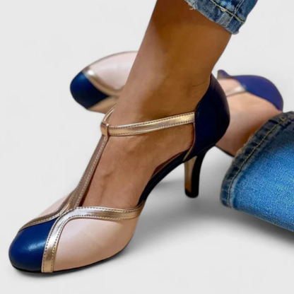 Women’s T-Bar Stiletto Pumps – Vintage-Inspired Heels for Smart Occasions