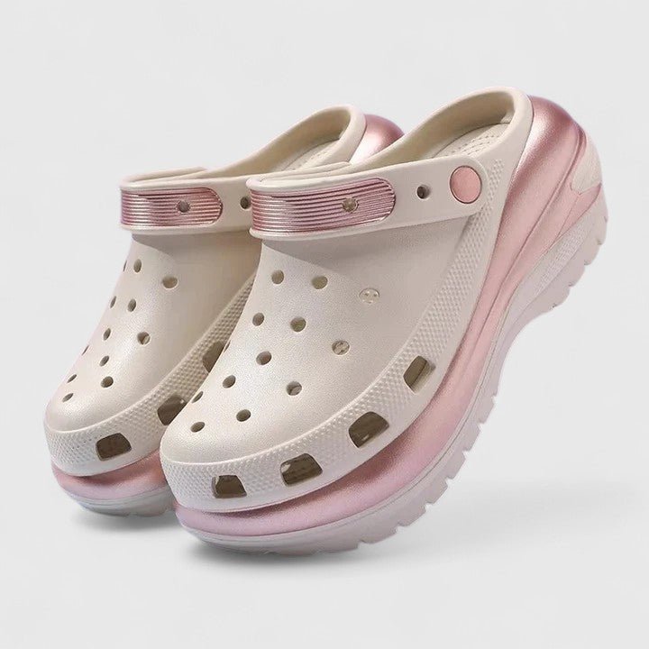 Women’s Supportive Platform Clog Sandals – Cushioned Slip-On Shoes for Summer Daily Wear
