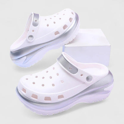 Women’s Supportive Platform Clog Sandals – Cushioned Slip-On Shoes for Summer Daily Wear