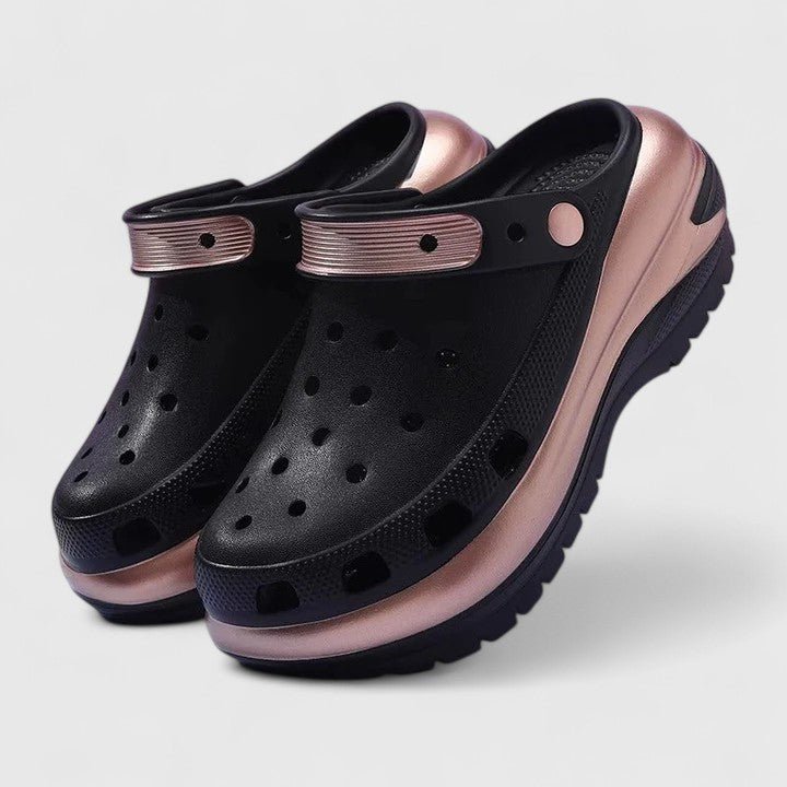 Women’s Supportive Platform Clog Sandals – Cushioned Slip-On Shoes for Summer Daily Wear
