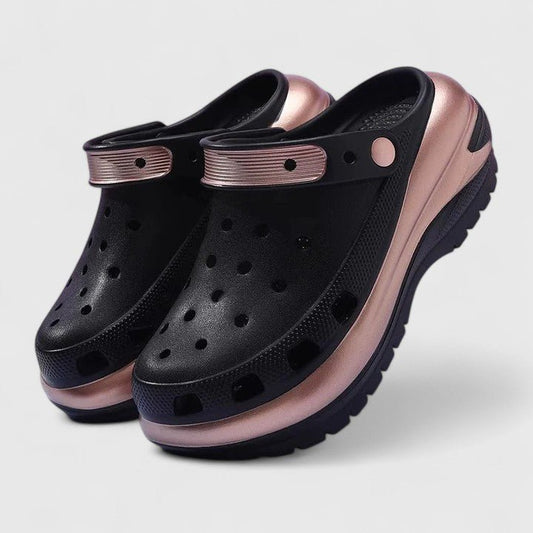 Women’s Supportive Platform Clog Sandals – Cushioned Slip-On Shoes for Summer Daily Wear