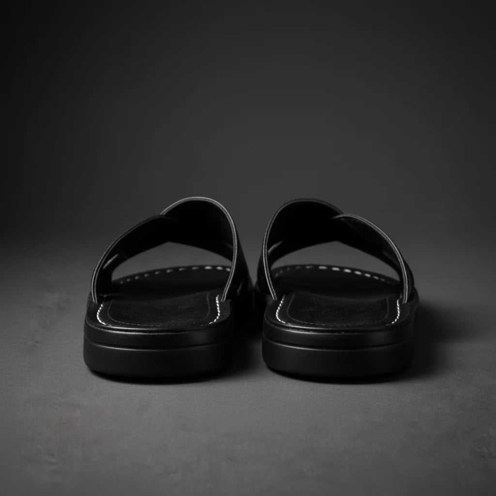 Men’s Cross-Strap Slide Sandals – Slip-On Summer Footwear for Holidays and Everyday Wear