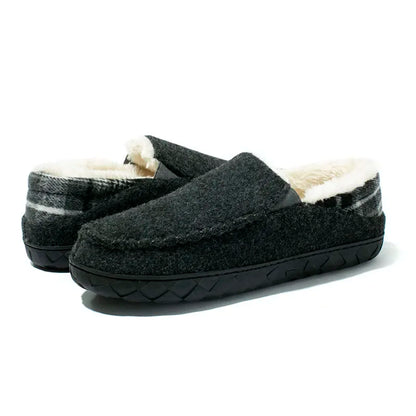 Men’s Plush-Lined Winter Slippers – Warm Non-Slip Indoor Outdoor House Shoes for Everyday Cold-Weather Comfort