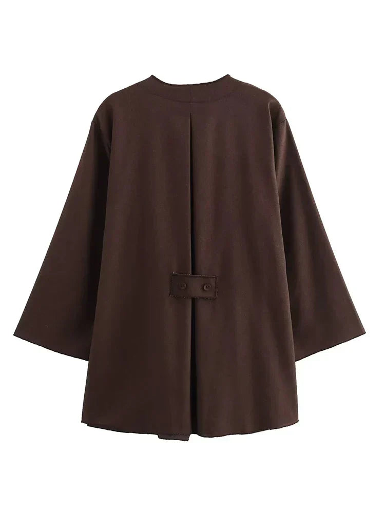 Women’s Linen Co-Ord Set – Kimono-Style Wrap Top with Wide-Leg Trousers for Effortless Spring Summer Wear