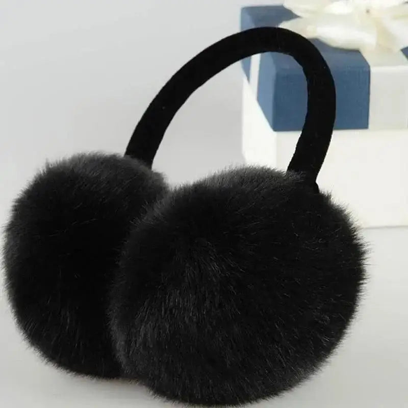 Women’s Plush Faux-Fur Winter Earmuffs – Windproof Soft Ear Warmers for Outdoor Cold-Weather Wear