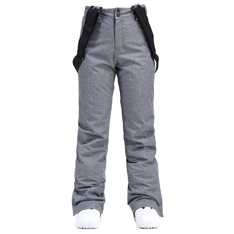 Women’s Waterproof Snowboard Trousers – Breathable Insulated Ski Pants with Adjustable Suspenders for Winter Sports