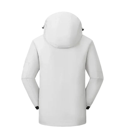 Men’s USB Heated Winter Jacket – Fleece-Lined Water-Repellent Hooded Outdoor Coat for Cold Weather