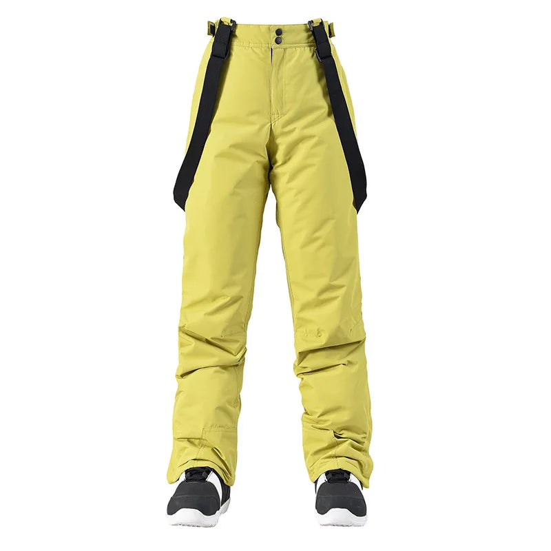 Women’s Waterproof Snowboard Trousers – Breathable Insulated Ski Pants with Adjustable Suspenders for Winter Sports