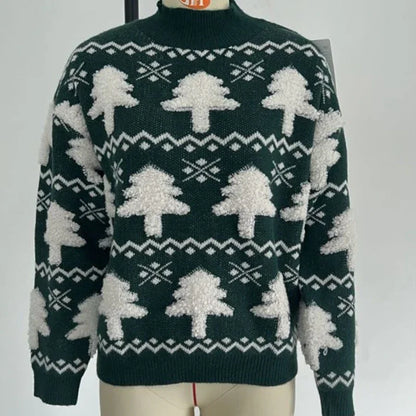 Women’s Festive Christmas Knit Sweater – Cozy Statement Jumper for Holiday Celebrations