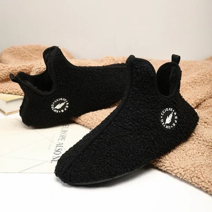Men’s Soft Cotton-Lined Winter Slippers – Warm Non-Slip Indoor House Shoes