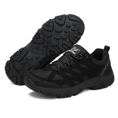 Men’s Low-Cut Winter Hiking Shoes – Rugged Anti-Slip Lace-Up Outdoor Trail Walking Sneakers