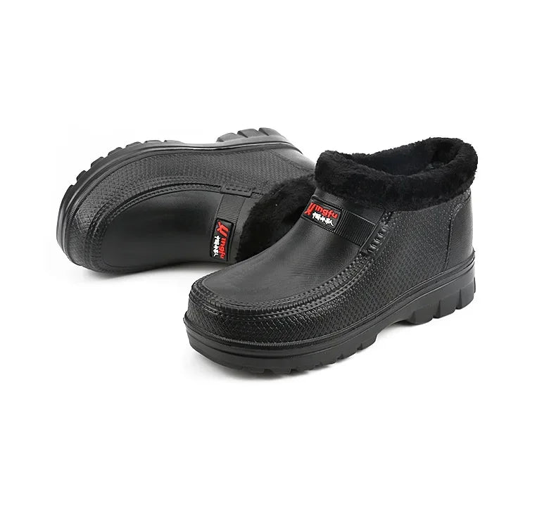 Men’s Waterproof EVA Snow Boots – Lightweight Warm-Lined Slip-On Winter Outdoor Work Boots