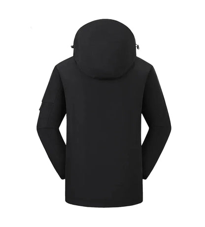 Men’s USB Heated Winter Jacket – Fleece-Lined Water-Repellent Hooded Outdoor Coat for Cold Weather